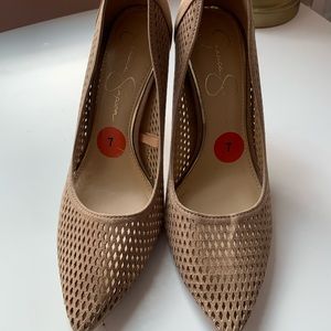 Jessica Simpson Tan pump heels